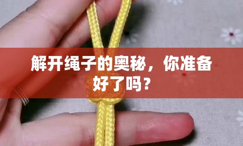 解開繩子的奧秘，你準備好了嗎？