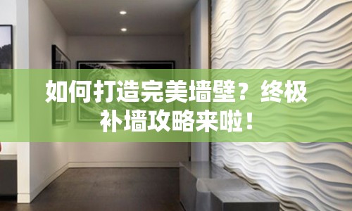 如何打造完美墻壁？終極補(bǔ)墻攻略來(lái)啦！