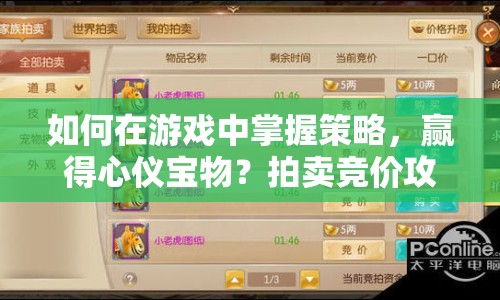 如何在游戲中掌握策略，贏得心儀寶物？拍賣競(jìng)價(jià)攻略全解析