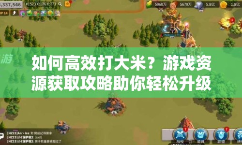 如何高效打大米？游戲資源獲取攻略助你輕松升級！