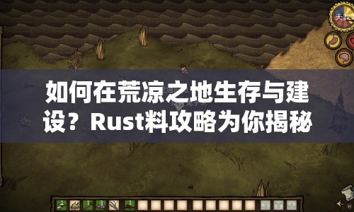 如何在荒涼之地生存與建設(shè)？Rust料攻略為你揭秘！