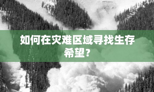 如何在災(zāi)難區(qū)域?qū)ふ疑嫦Ｍ? title=