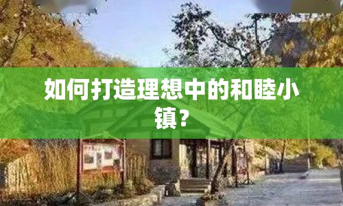 如何打造理想中的和睦小鎮(zhèn)？