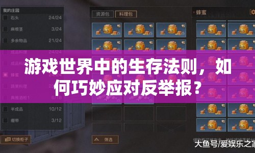 游戲世界中的生存法則，如何巧妙應(yīng)對反舉報？