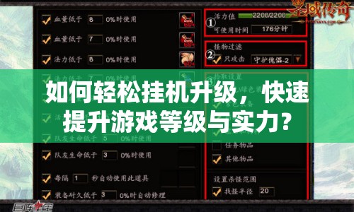如何輕松掛機(jī)升級(jí)，快速提升游戲等級(jí)與實(shí)力？