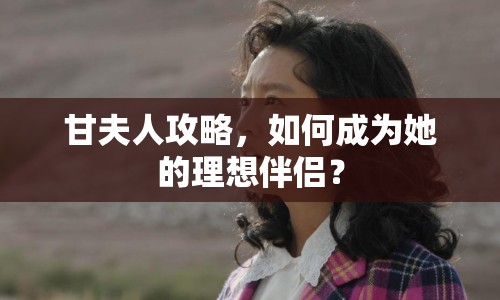 甘夫人攻略，如何成為她的理想伴侶？