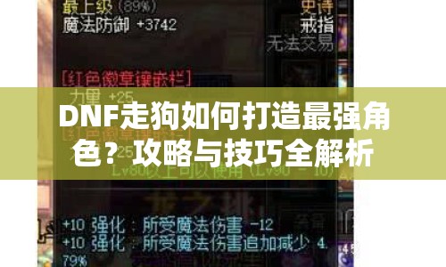 DNF走狗如何打造最強角色？攻略與技巧全解析