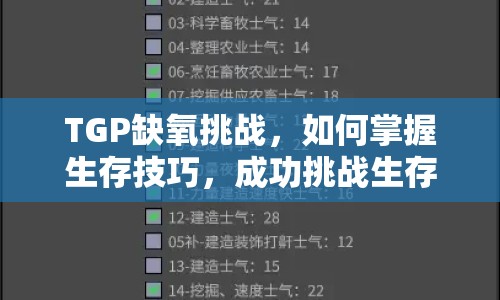 TGP缺氧挑戰(zhàn)，如何掌握生存技巧，成功挑戰(zhàn)生存極限？