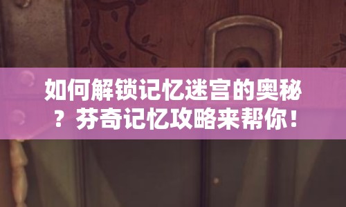 如何解鎖記憶迷宮的奧秘？芬奇記憶攻略來幫你！