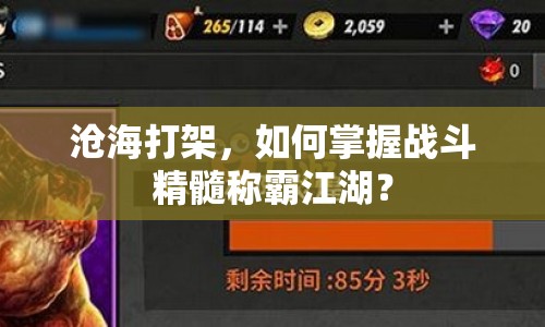 滄海打架，如何掌握戰(zhàn)斗精髓稱霸江湖？