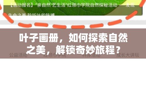 葉子畫冊，如何探索自然之美，解鎖奇妙旅程？