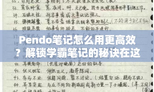 Pendo筆記怎么用更高效？解鎖學(xué)霸筆記的秘訣在這里！