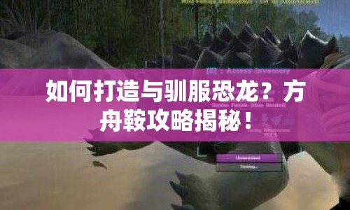 如何打造與馴服恐龍？方舟鞍攻略揭秘！