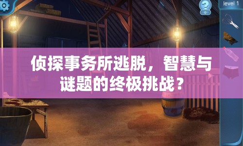 偵探事務(wù)所逃脫，智慧與謎題的終極挑戰(zhàn)？