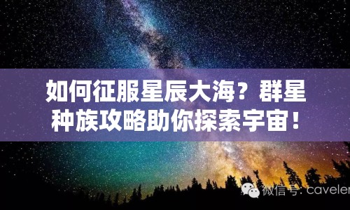 如何征服星辰大海？群星種族攻略助你探索宇宙！