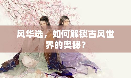 風(fēng)華選，如何解鎖古風(fēng)世界的奧秘？