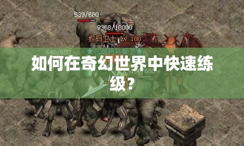 如何在奇幻世界中快速練級？