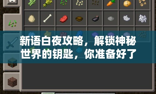新語(yǔ)白夜攻略，解鎖神秘世界的鑰匙，你準(zhǔn)備好了嗎？