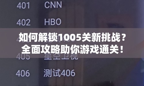 如何解鎖1005關(guān)新挑戰(zhàn)？全面攻略助你游戲通關(guān)！