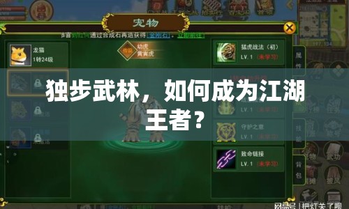 獨(dú)步武林，如何成為江湖王者？