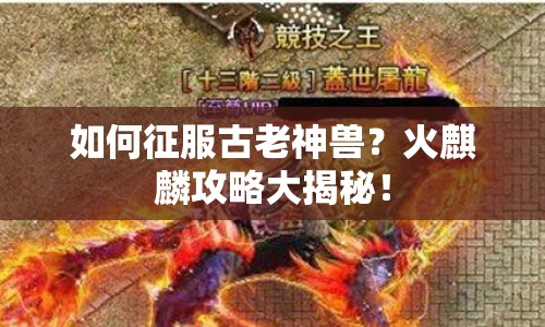 如何征服古老神獸？火麒麟攻略大揭秘！