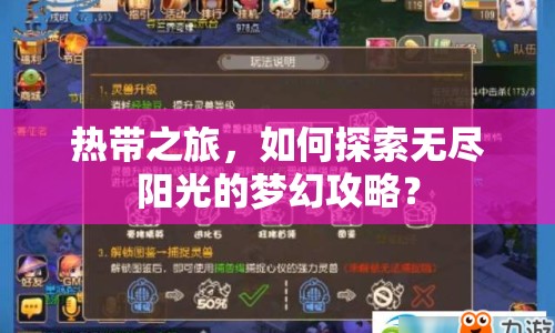 熱帶之旅，如何探索無(wú)盡陽(yáng)光的夢(mèng)幻攻略？