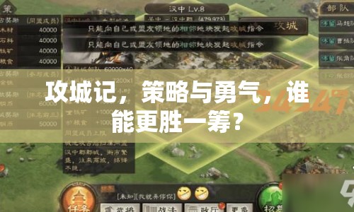 攻城記，策略與勇氣，誰(shuí)能更勝一籌？