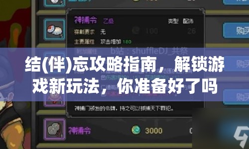 結(jié)(伴)忘攻略指南，解鎖游戲新玩法，你準(zhǔn)備好了嗎？