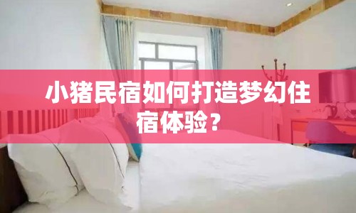 小豬民宿如何打造夢幻住宿體驗？