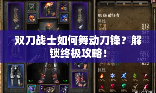 雙刀戰(zhàn)士如何舞動刀鋒？解鎖終極攻略！
