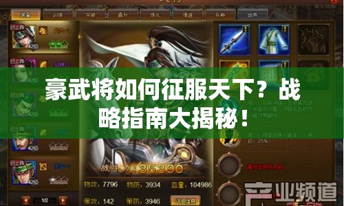 豪武將如何征服天下？戰(zhàn)略指南大揭秘！