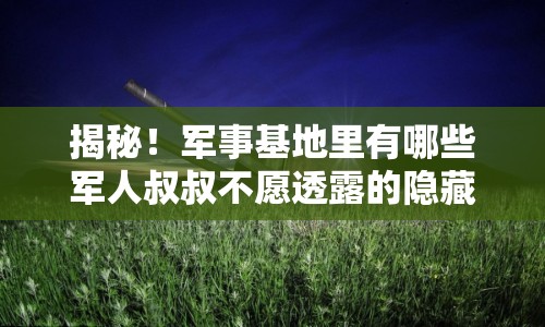 揭秘！軍事基地里有哪些軍人叔叔不愿透露的隱藏秘密？