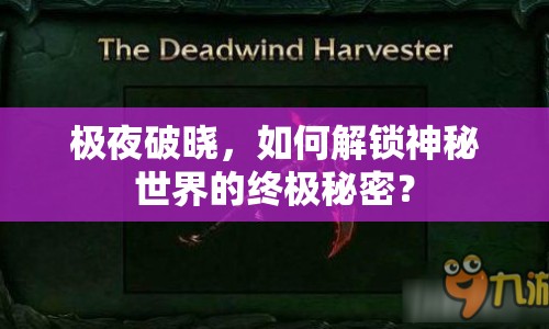 極夜破曉，如何解鎖神秘世界的終極秘密？