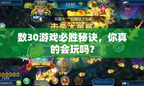 數(shù)30游戲必勝秘訣，你真的會玩嗎？