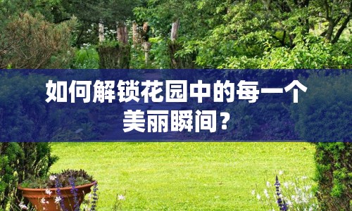如何解鎖花園中的每一個美麗瞬間？