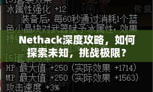Nethack深度攻略，如何探索未知，挑戰(zhàn)極限？