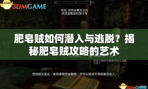 肥皂賊如何潛入與逃脫？揭秘肥皂賊攻略的藝術(shù)