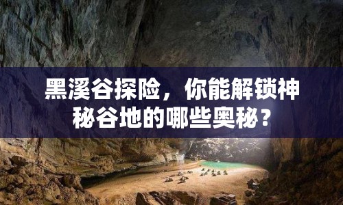 黑溪谷探險，你能解鎖神秘谷地的哪些奧秘？