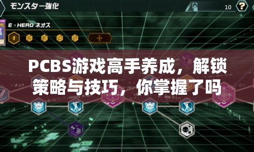 PCBS游戲高手養(yǎng)成，解鎖策略與技巧，你掌握了嗎？