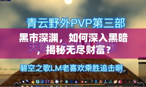 黑市深淵，如何深入黑暗，揭秘?zé)o盡財(cái)富？