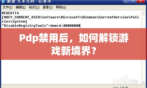 Pdp禁用后，如何解鎖游戲新境界？