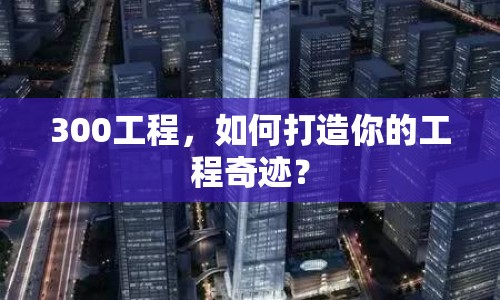 300工程，如何打造你的工程奇跡？