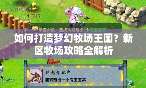 如何打造夢幻牧場王國？新區(qū)牧場攻略全解析