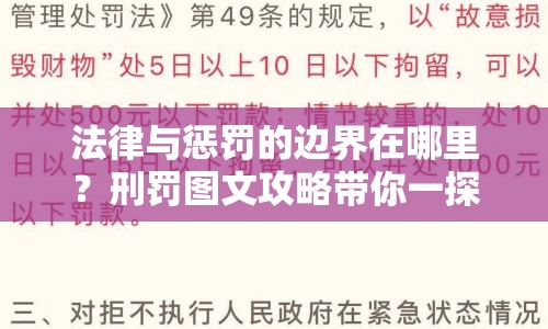 法律與懲罰的邊界在哪里？刑罰圖文攻略帶你一探究竟！
