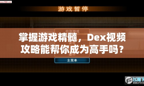 掌握游戲精髓，Dex視頻攻略能幫你成為高手嗎？
