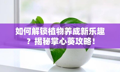 如何解鎖植物養(yǎng)成新樂(lè)趣？揭秘掌心葵攻略！