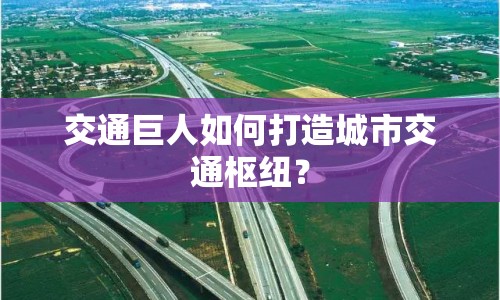 交通巨人如何打造城市交通樞紐？