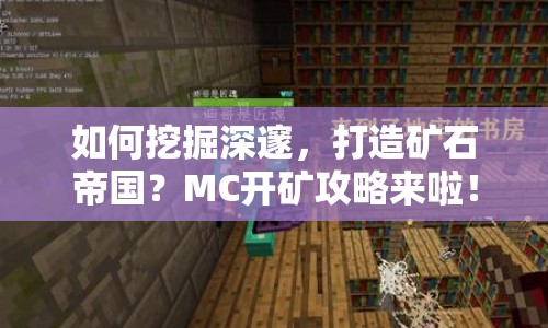 如何挖掘深邃，打造礦石帝國？MC開礦攻略來啦！