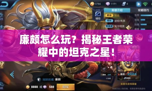 廉頗怎么玩？揭秘王者榮耀中的坦克之星！