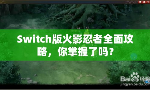 Switch版火影忍者全面攻略，你掌握了嗎？